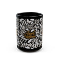 Angel Numbers Coffee Mug — Spiritual Numerology Black Ceramic Mug (15oz)