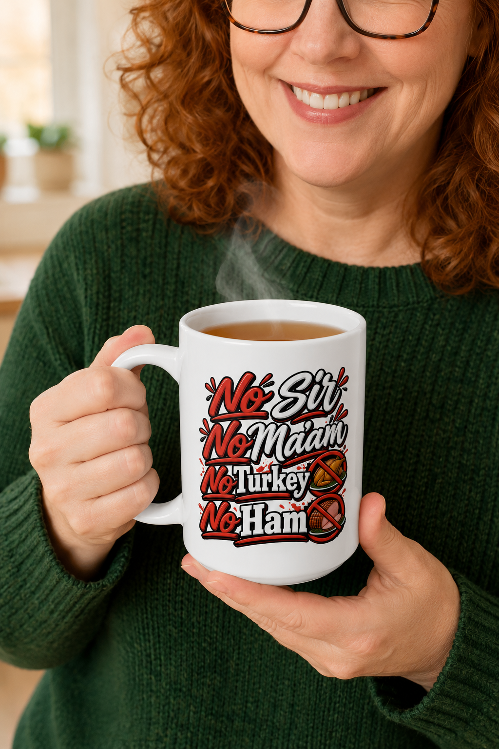 Ceramic Mug - "Don't Mess With Mama" Bold Red Graphic Coffee Cup (15oz)