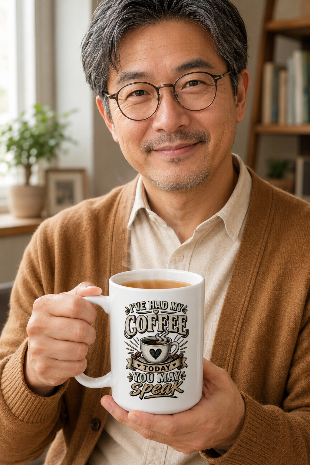 Ceramic Mug - "But First Coffee, Then Talk" Vintage Coffee Quote Mug (15oz)